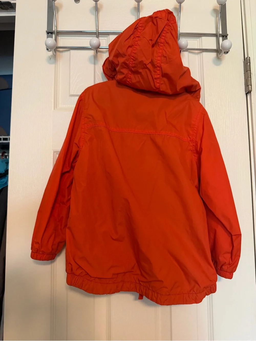 Baby Gap Boys Orange Hooded Windbreaker Jacket Navy Lined Size 5